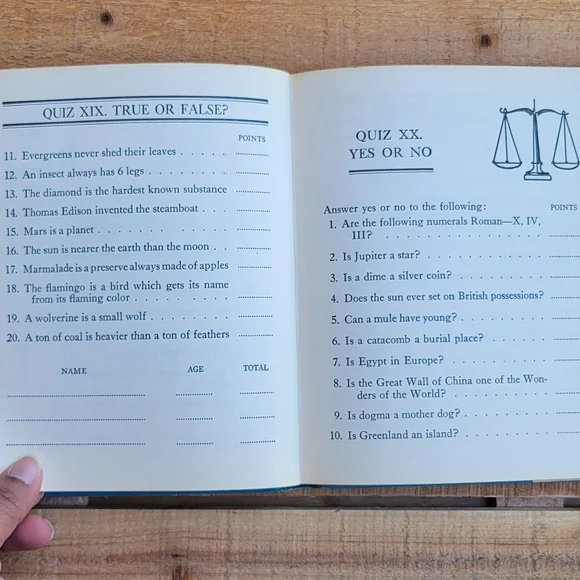 Vintage 1942 School Book: The Junior Quiz Book By Sylvia Weil And Rosetta C. Gol - Picture 10 of 16